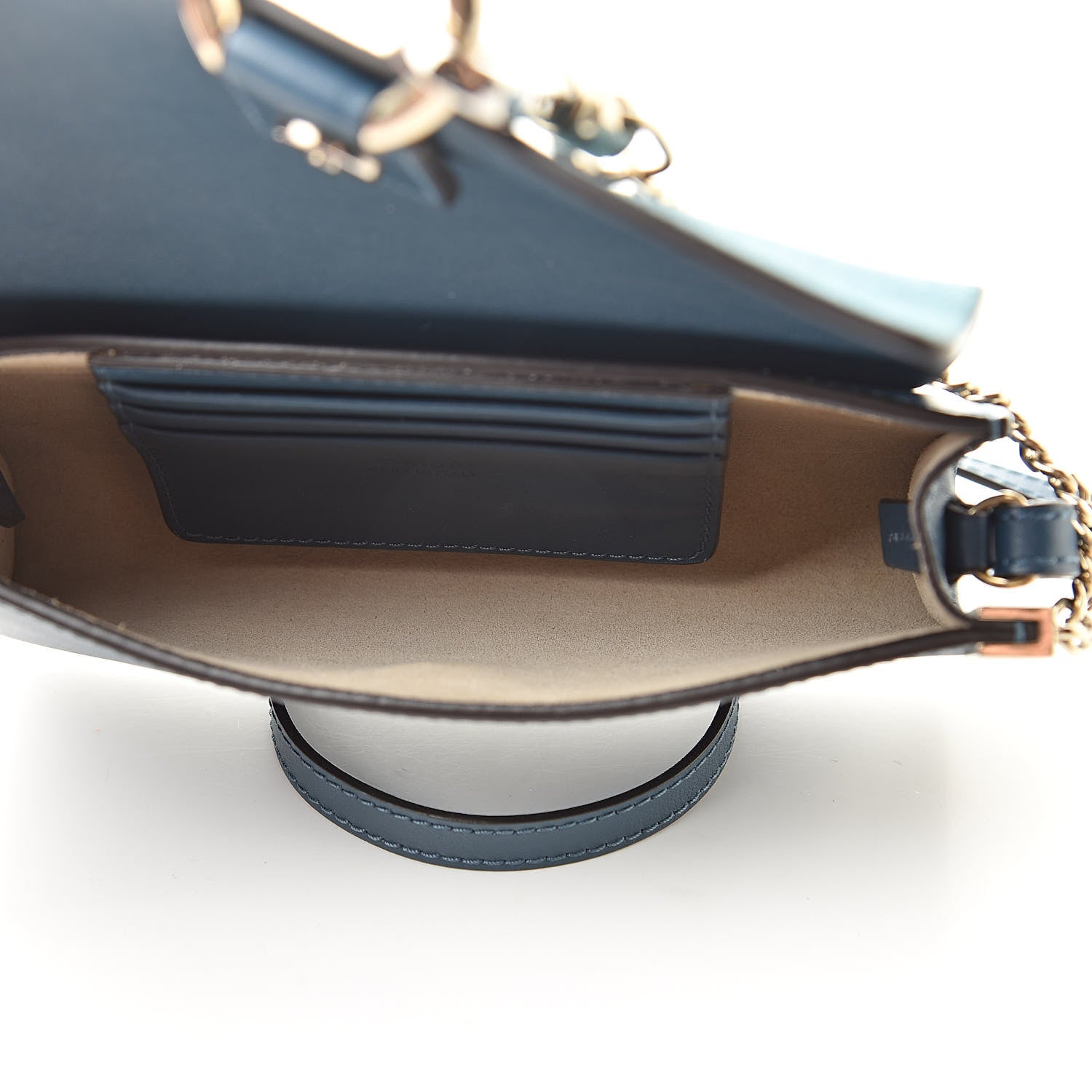 Chloe Suede Calfskin Mini Faye Shoulder Bag Majolica Blue 5 of 11