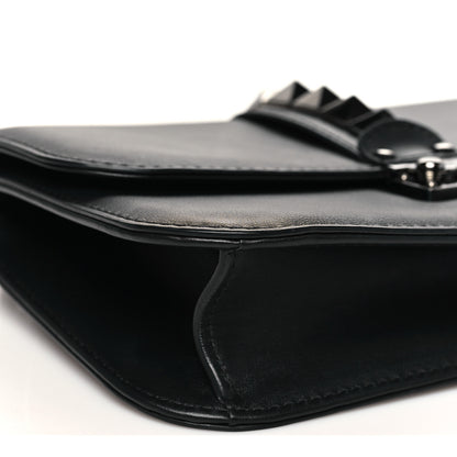 Valentino Garavani Vitello Medium Glam Lock Rockstud Flap Black 8 of 9