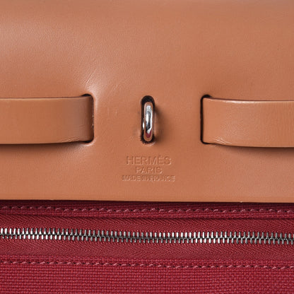 Hermes Vache Hunter Toile Herbag Zip 31 PM Rubis 8 of 11
