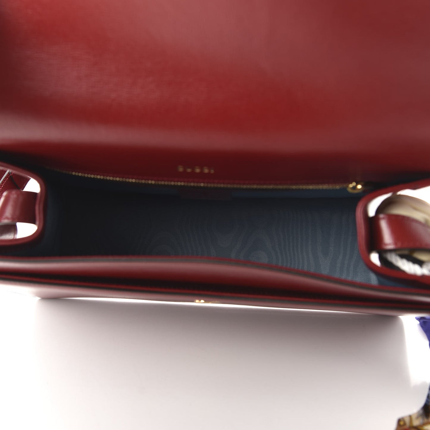 Textured Calfskin Silk Scarf Medium Torchon GG Ring Shoulder Bag Red