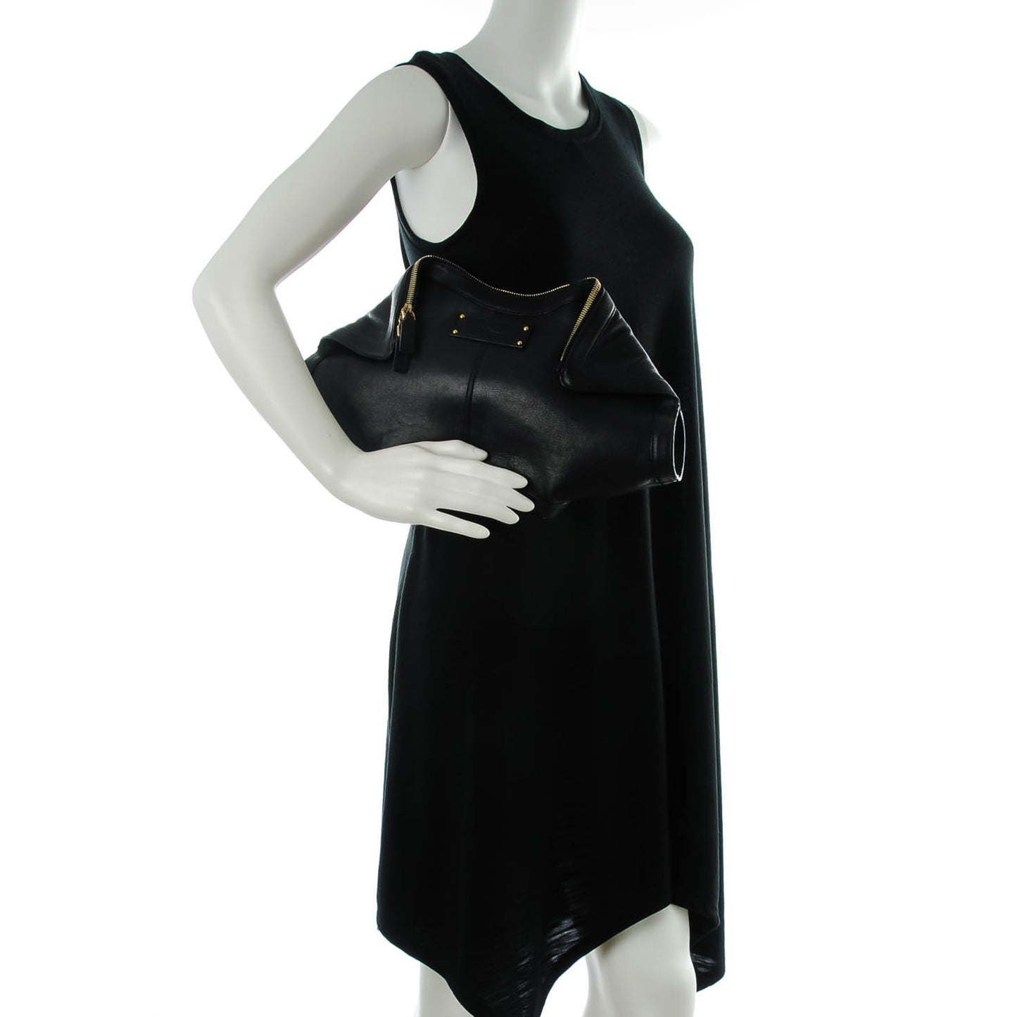 Leather De Manta Clutch Black