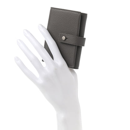 Saint Laurent Grained Calfskin Key Holder Wallet Grey 2 of 8