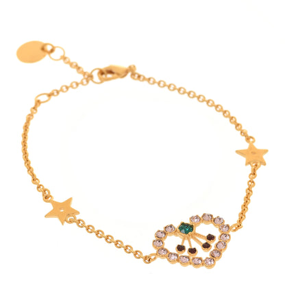 Christian Dior Crystal Heart Bracelet Gold 1 of 6
