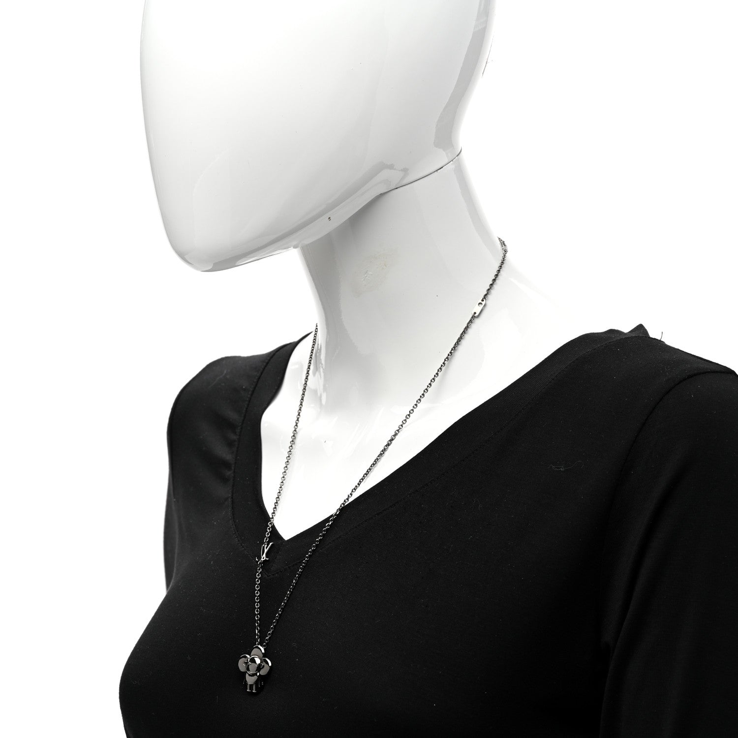 Louis Vuitton Monogram Eclipse Vivienne Pendant Necklace 2 of 7
