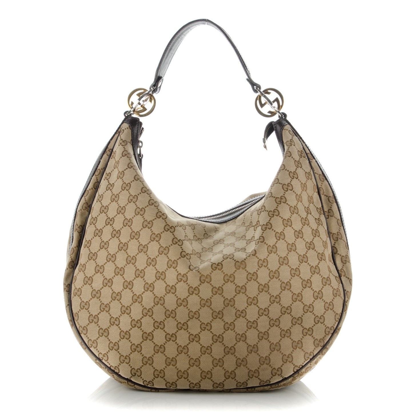 Monogram Large GG Twins Hobo Dark Brown