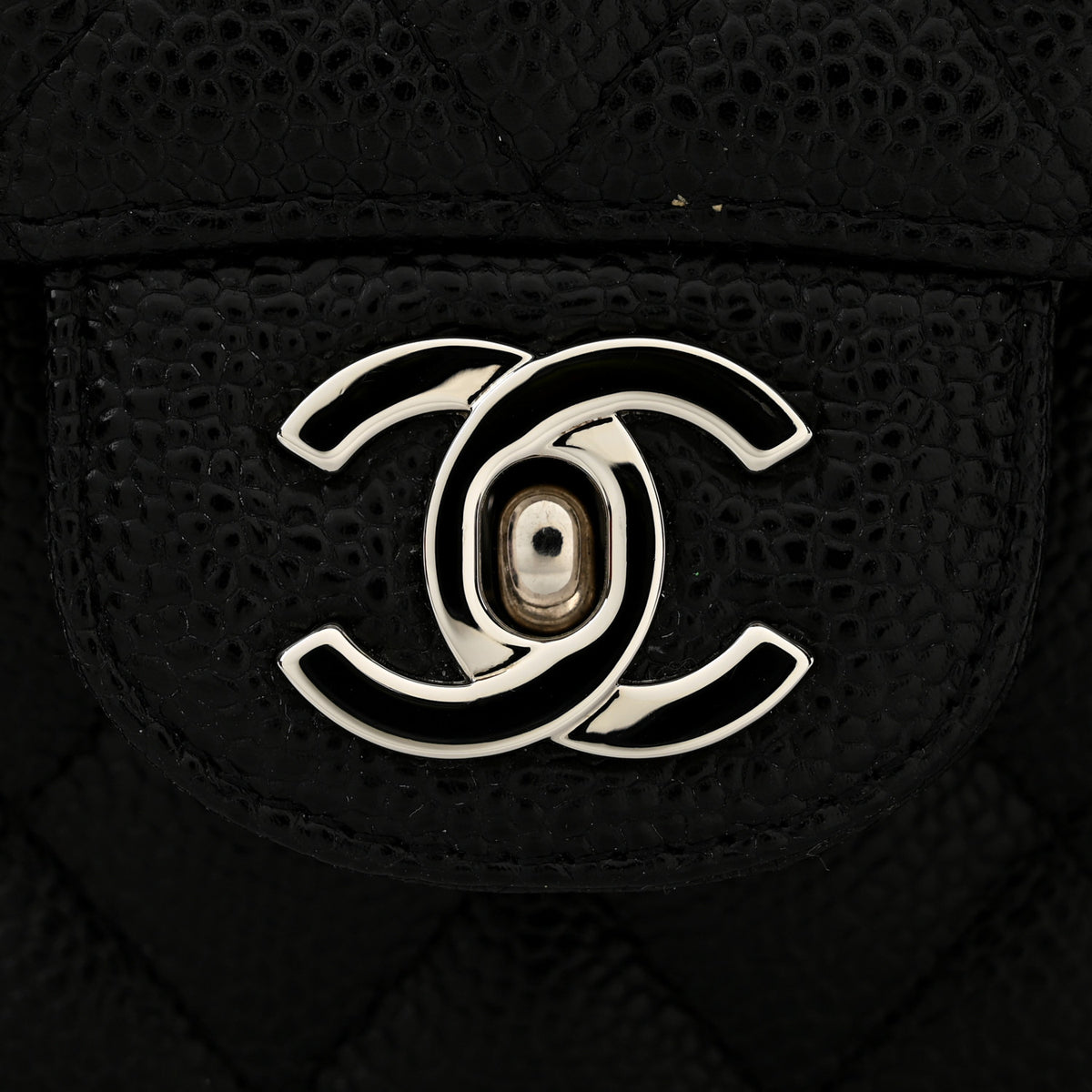 Chanel Caviar Quilted Medium Double Flap Black 12 of 13
