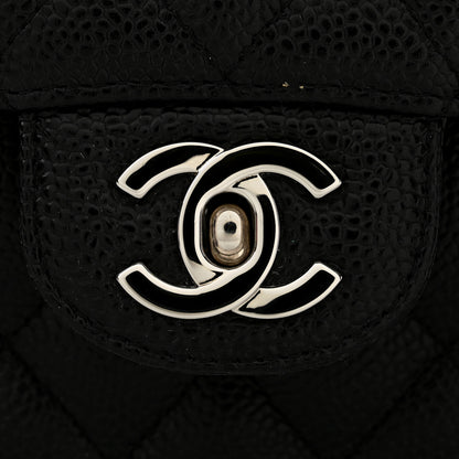 Chanel Caviar Quilted Medium Double Flap Black 12 of 13