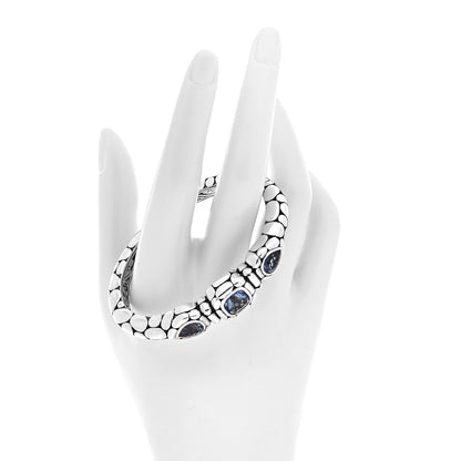 John Hardy Sterling Silver Blue Topaz Kali Cuff Bracelet 4 of 8
