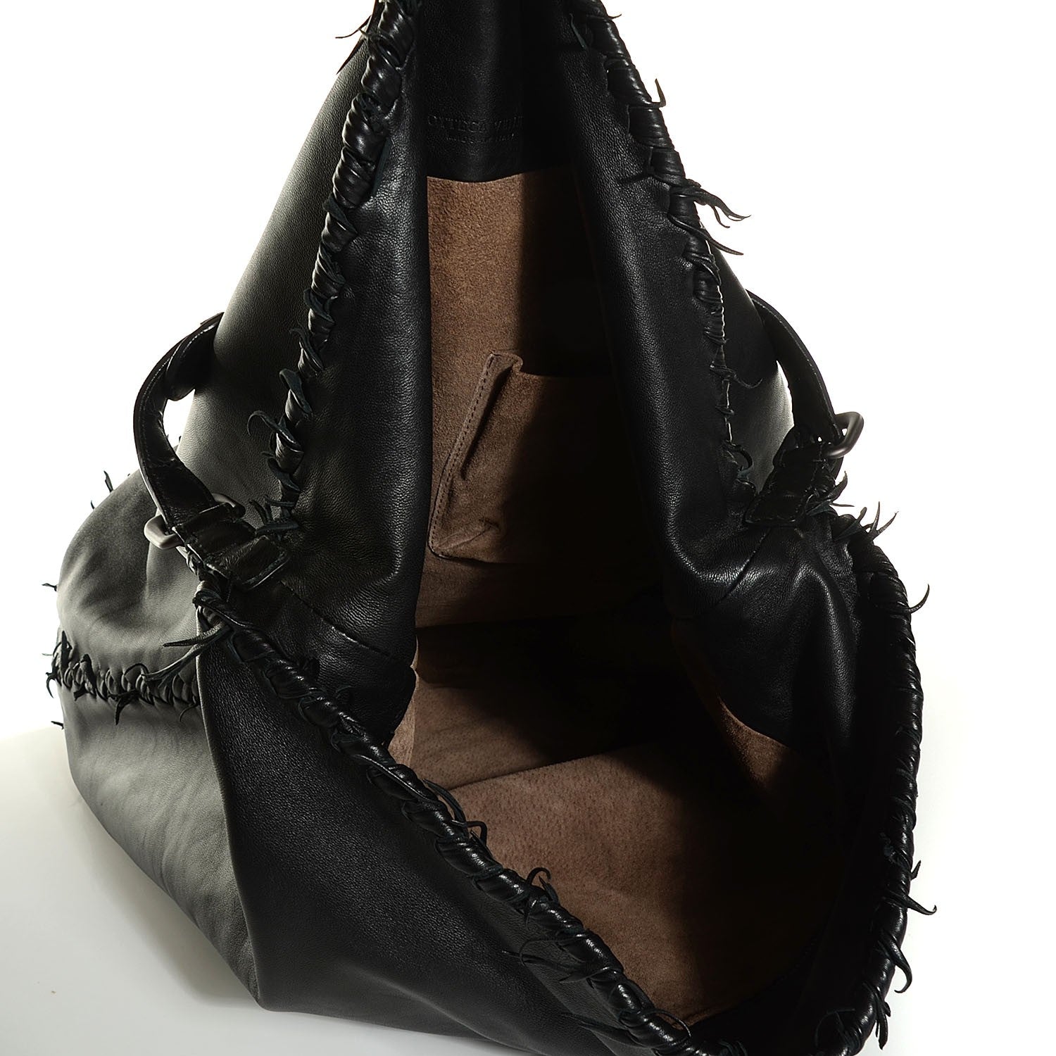 Bottega Veneta Nappa Intrecciato Large Fringe Shoulder Bag Nero Black 5 of 8