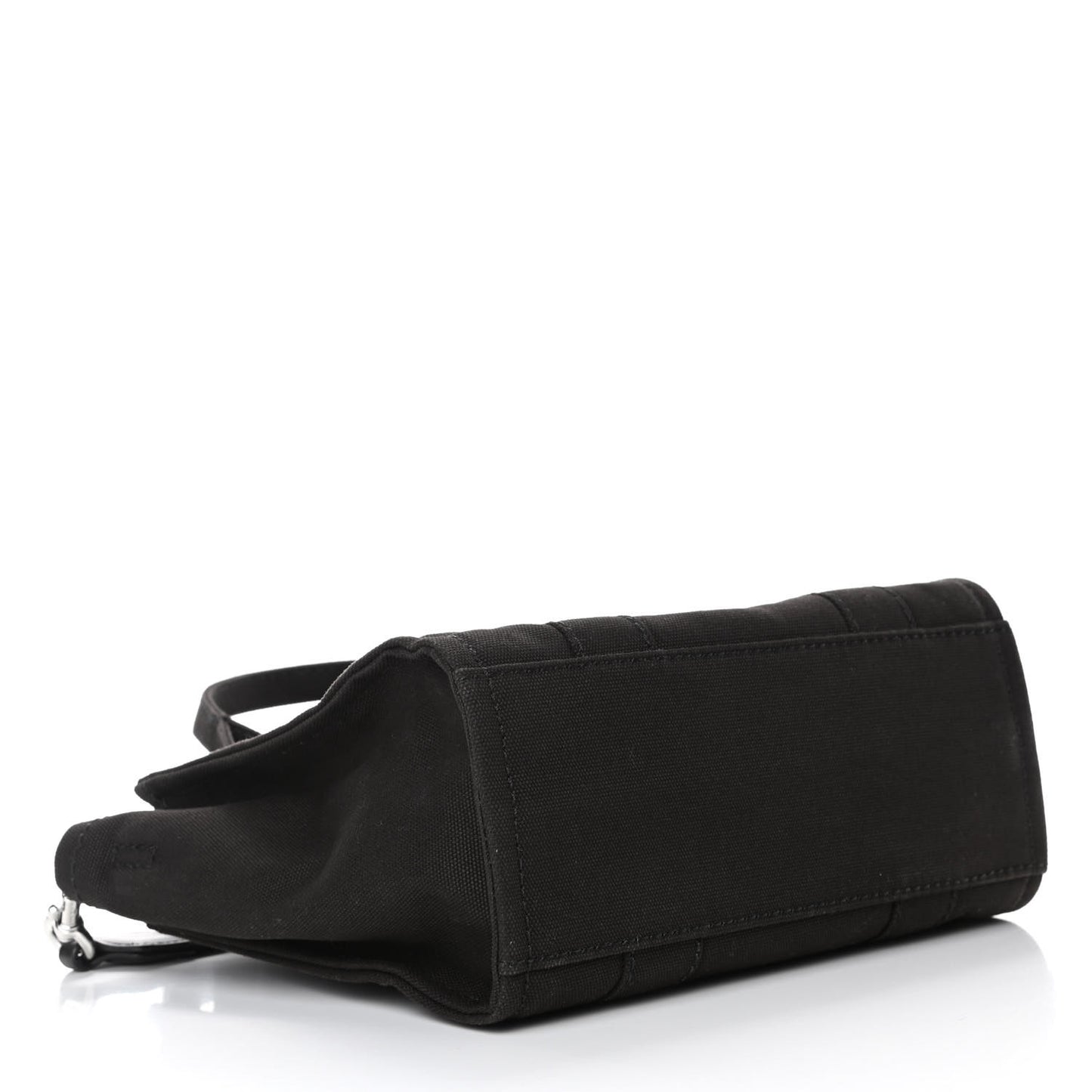 Cotton Canvas Small The Traveler Tote Bag Black