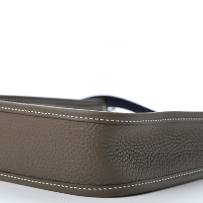 Hermes Taurillon Clemence Amazone Evelyne TPM Etoupe Bleu Indigo 6 of 9