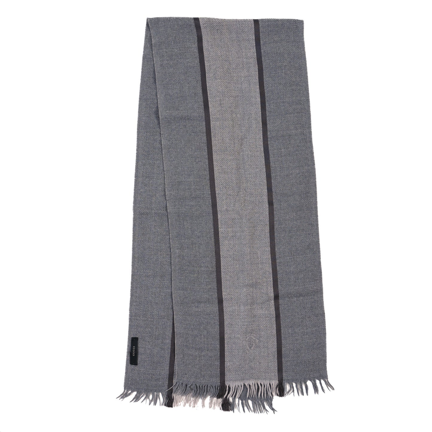 Wool Silk Scarf Grey