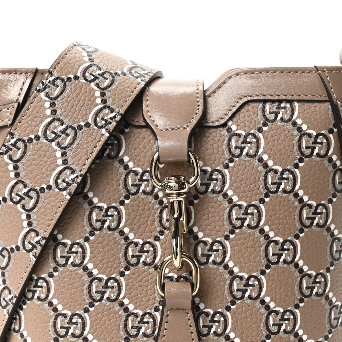 Gucci GG Shadow Monogram Mini Bucket Bag Beige Taupe 8 of 10