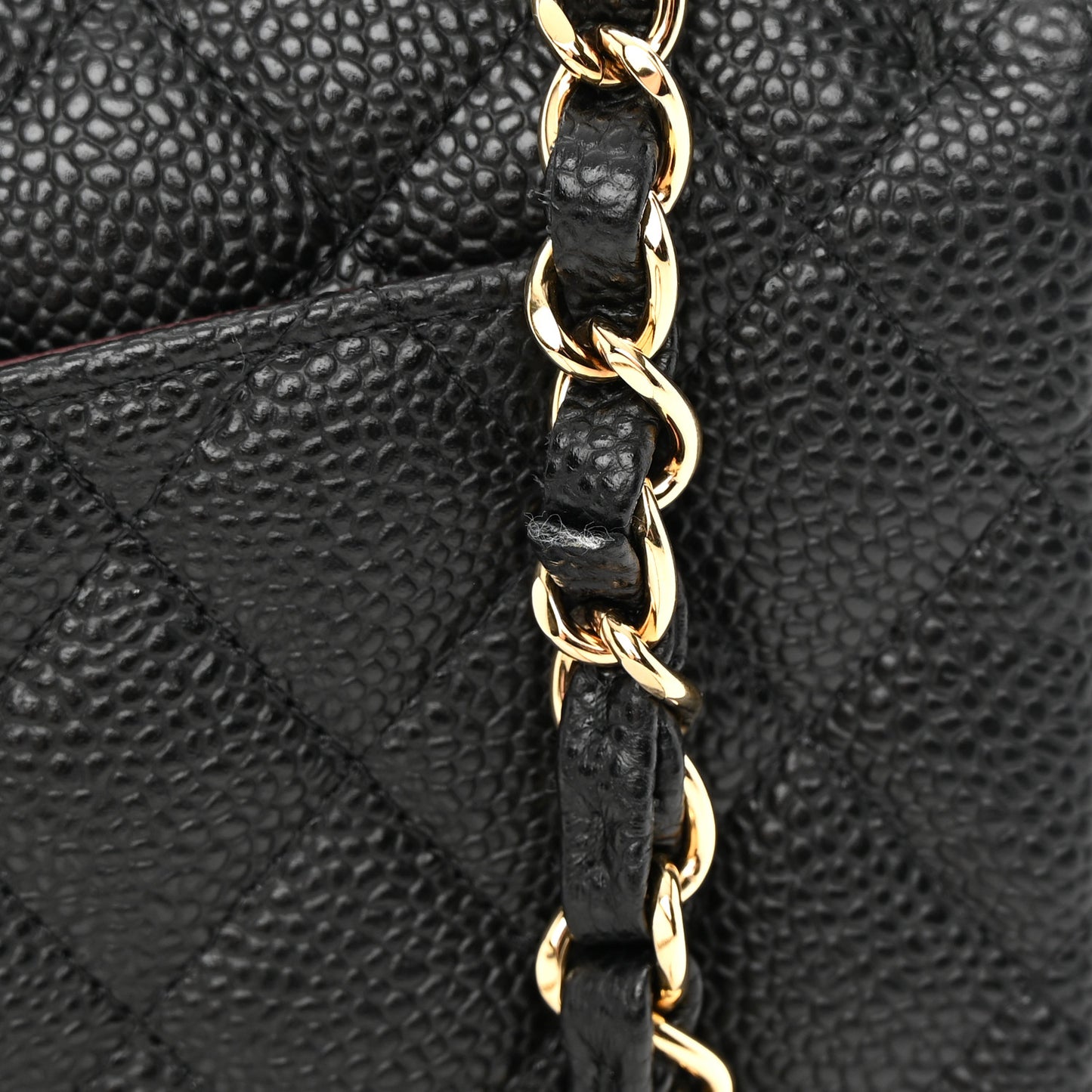 Caviar Quilted Small Double Flap Black