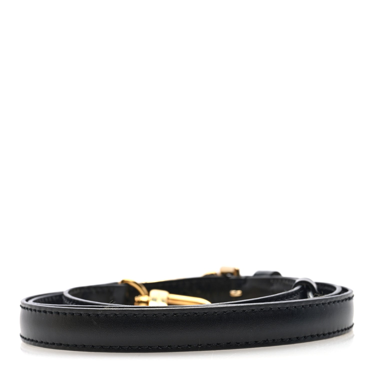 Louis Vuitton Calfskin 16mm Adjustable Shoulder Strap Black 2 of 3