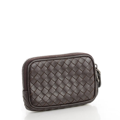 Bottega Veneta Nappa Intrecciato Small Zip Around Pouch Ebano 3 of 6