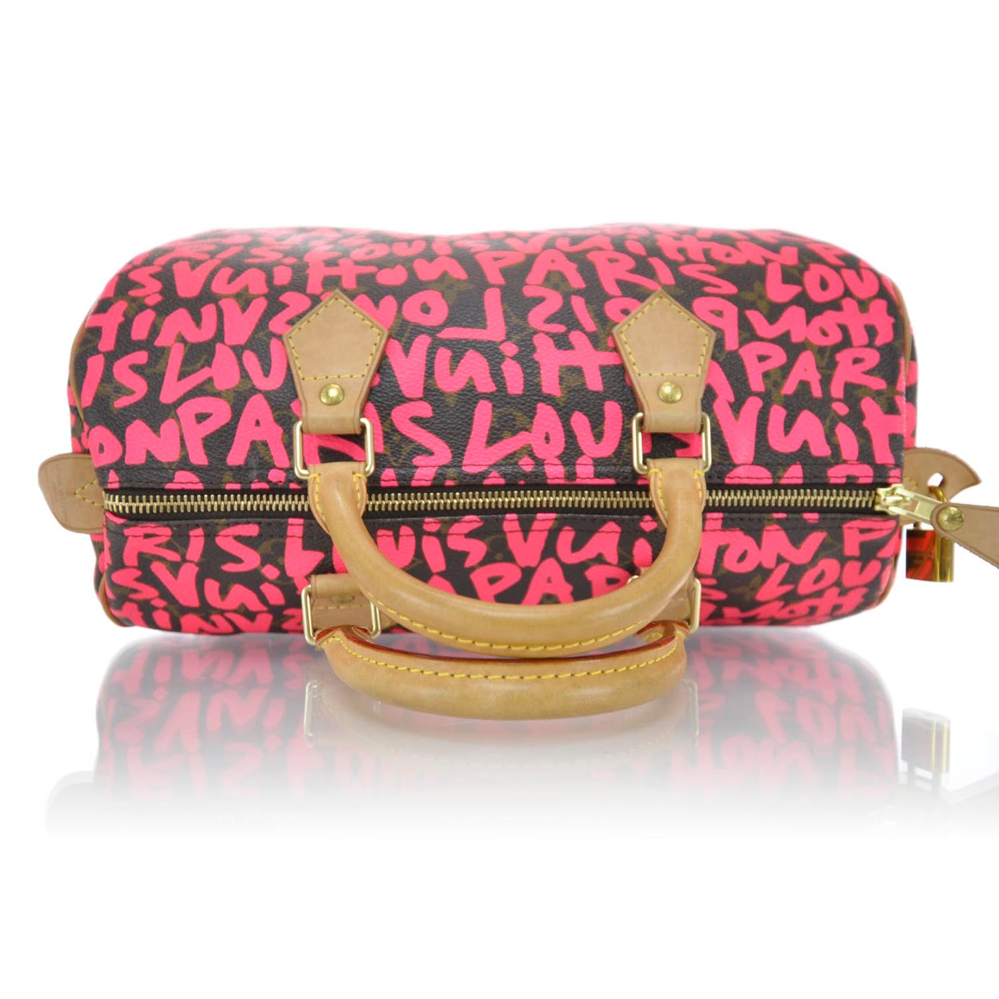 Monogram Graffiti Speedy 30 Fuchsia