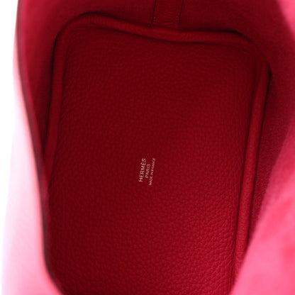 Hermes Taurillon Clemence Monochrome Picotin Lock 18 PM Rose Mexico 5 of 10