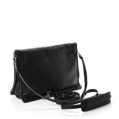 Prada Glace Calf Etiquette Flap Black Astrale 3 of 10