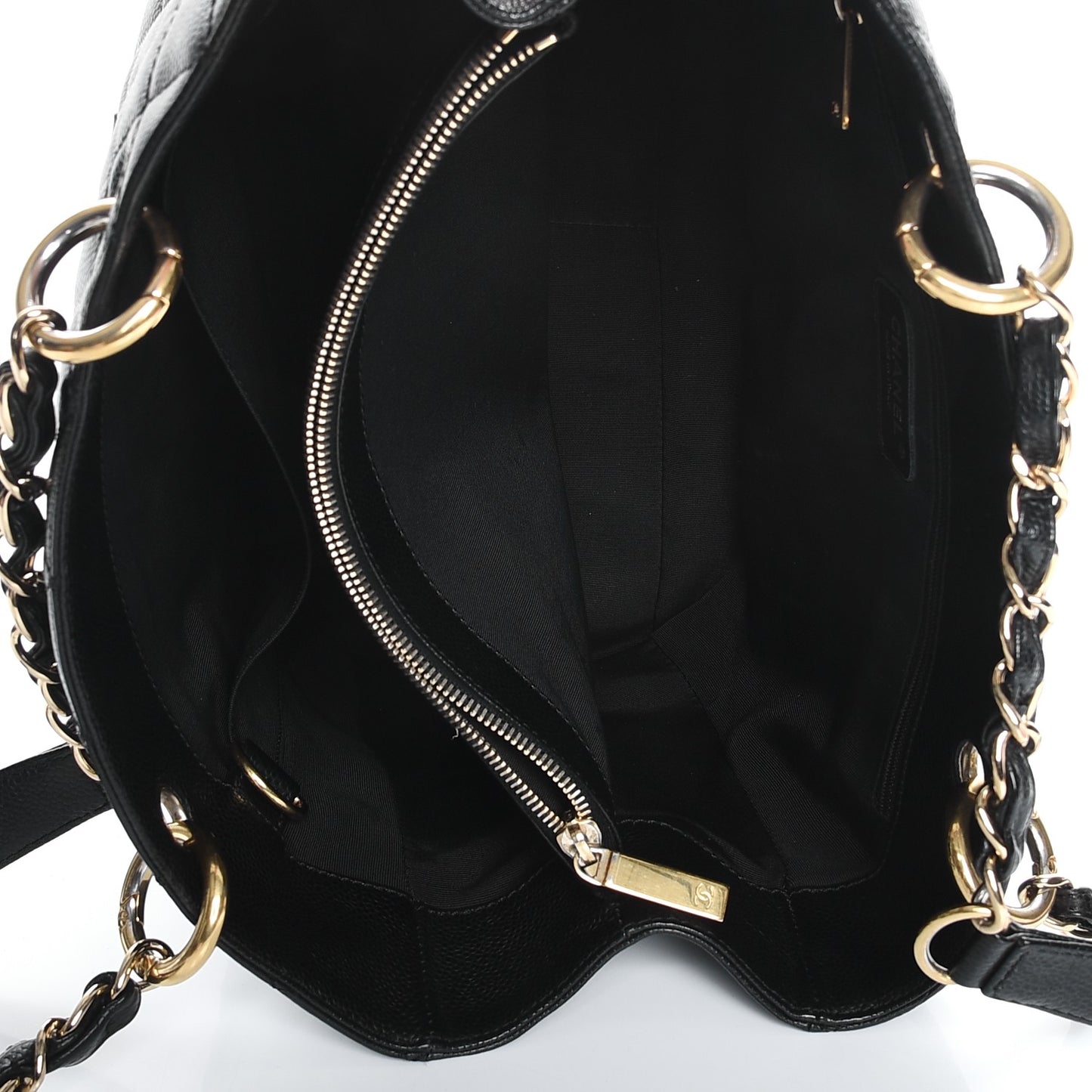 Caviar Quilted Grand Shopping Tote GST Black