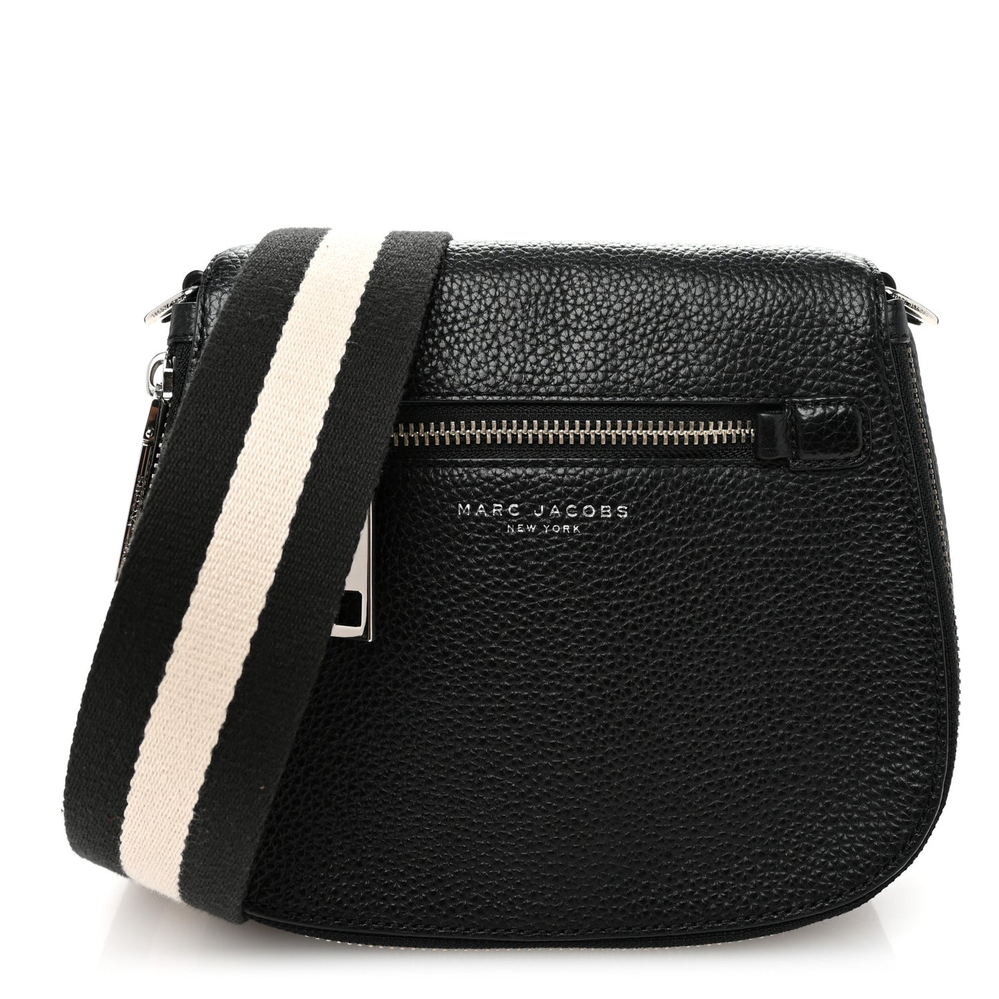 Pebbled Calfskin Recruit Nomad Crossbody Black