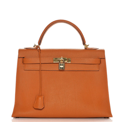 Hermes Togo Kelly Sellier 32 Potiron 1 of 12