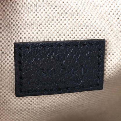 Gucci GG Supreme Monogram Textured Calfskin Web Mini Ophidia Messenger Beige Blue 6 of 10