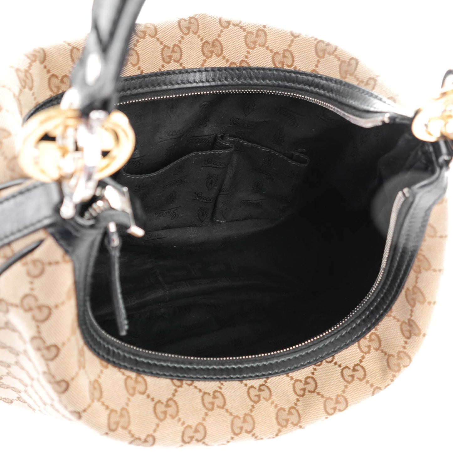 Monogram GG Twins Large Hobo Black
