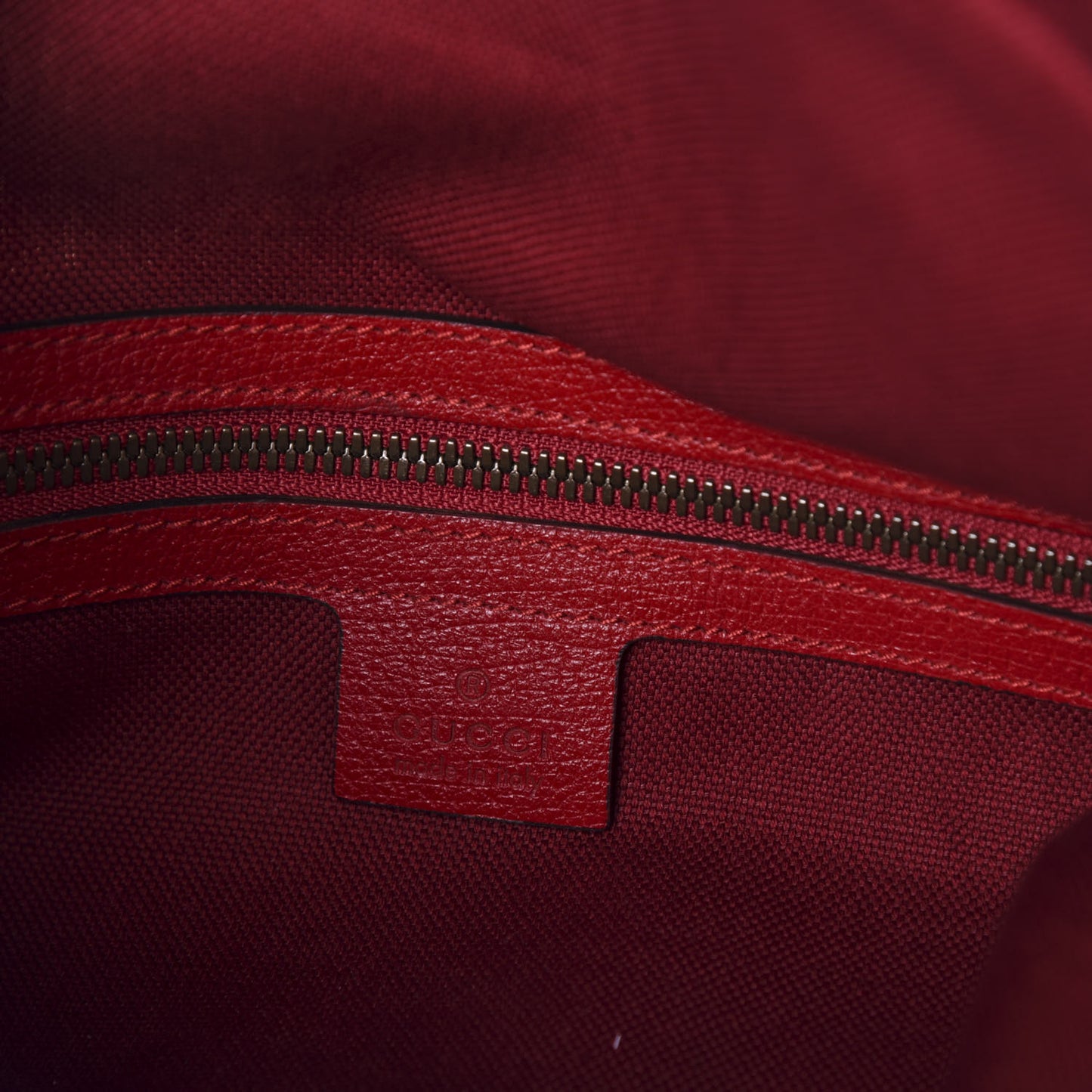 Canvas Logo Sylvie Stripe Drawstring Backpack Red