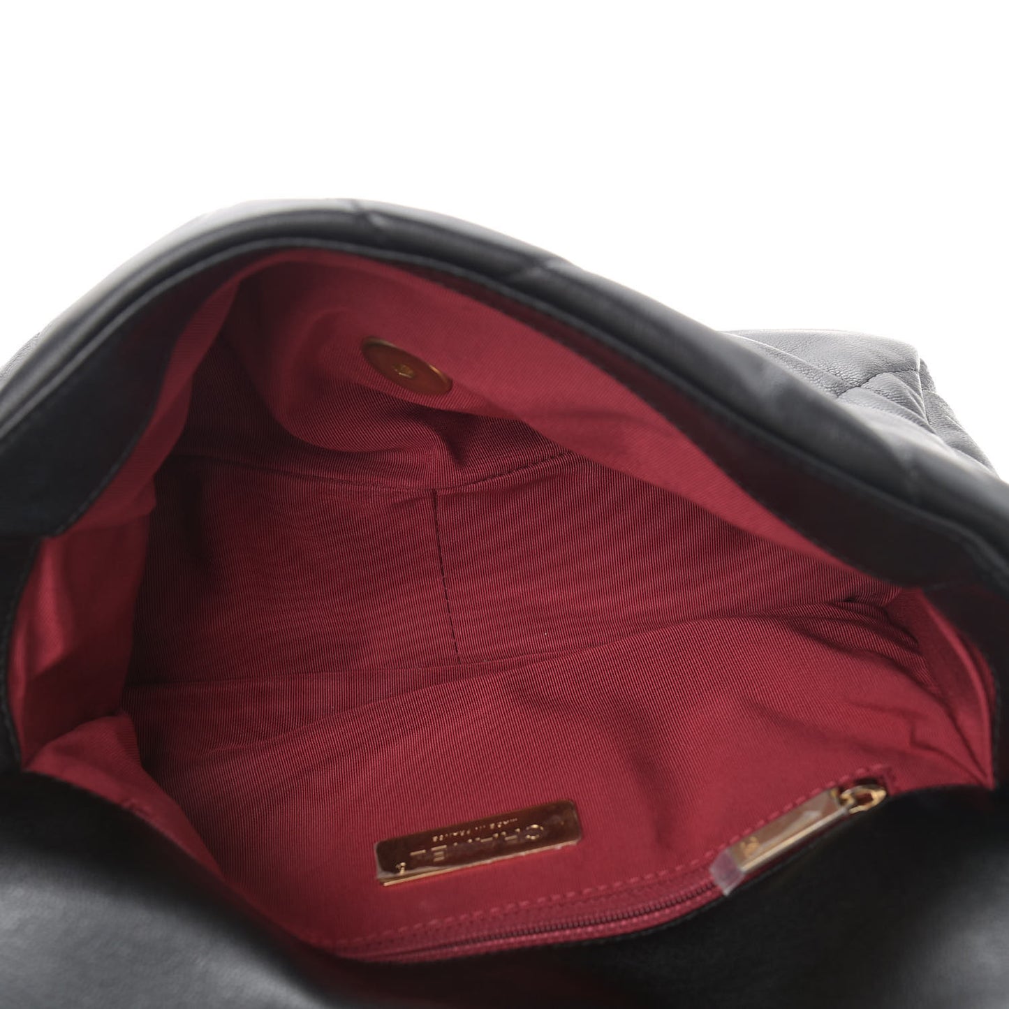 Goatskin Quilted Medium Chanel 19 Flap Black