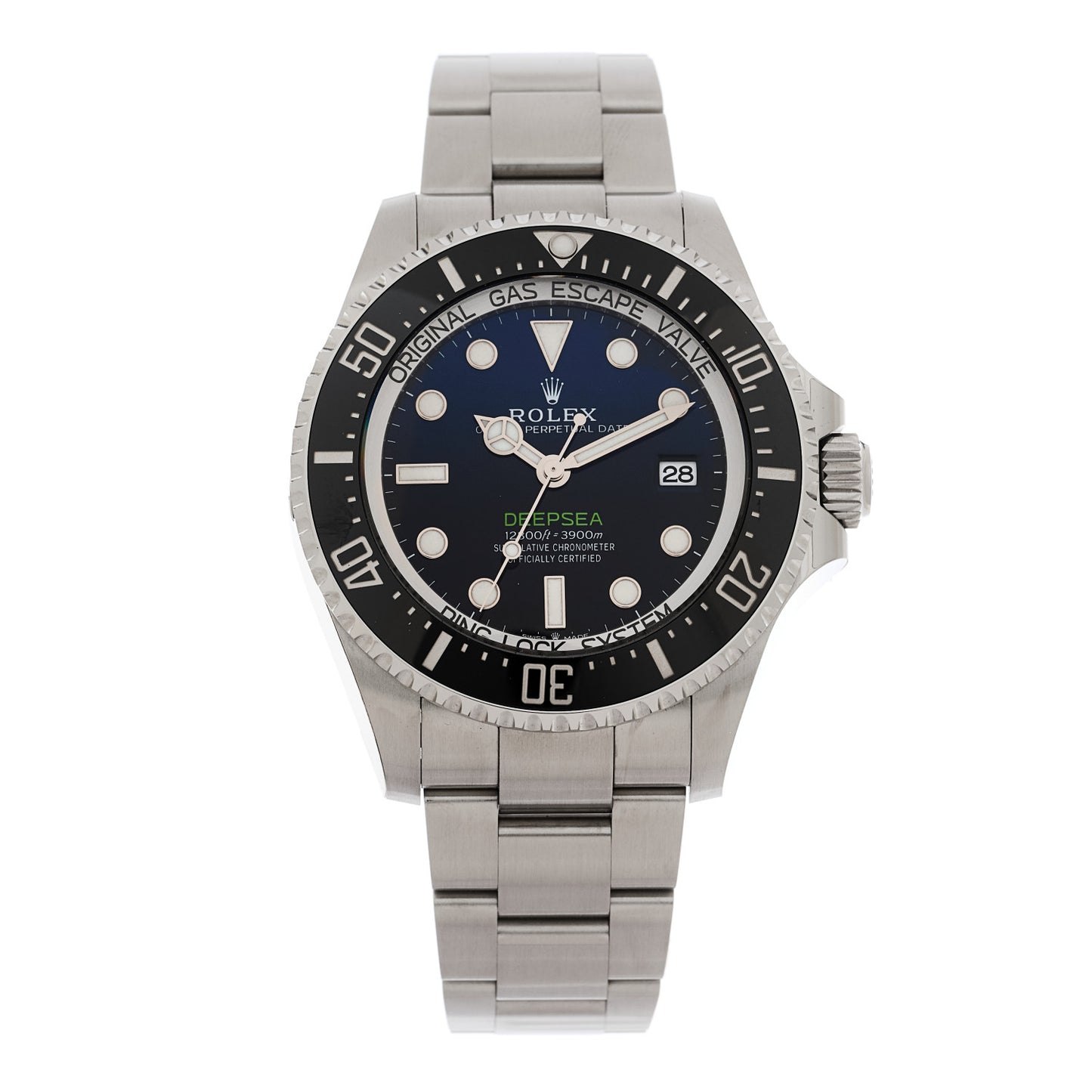 Stainless Steel 44mm Oyster Perpetual Date Sea-Dweller Deepsea James Cameron Watch Blue 136660