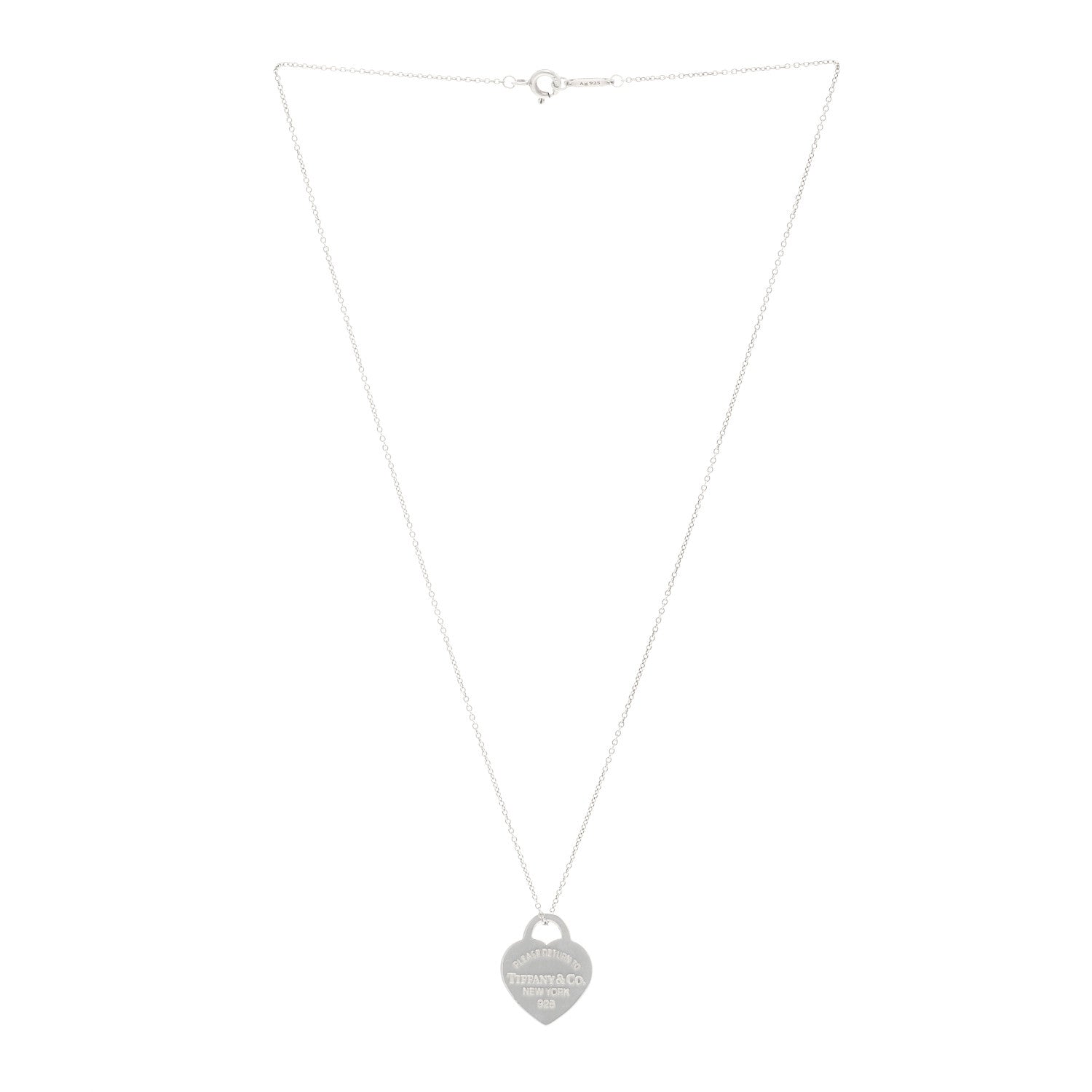 Tiffany Sterling Silver Small Return To Tiffany Heart Pendant Necklace 3 of 6