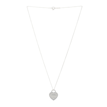 Tiffany Sterling Silver Small Return To Tiffany Heart Pendant Necklace 3 of 6