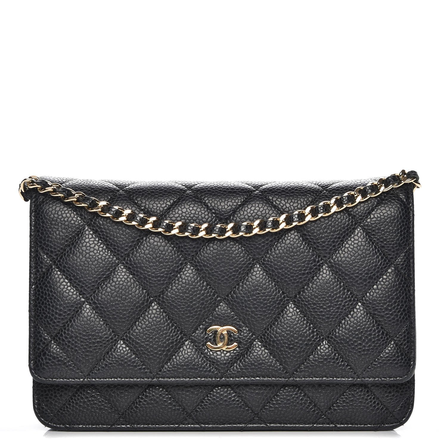 Chanel Caviar Quilted Wallet On Chain WOC Black 1 of 9