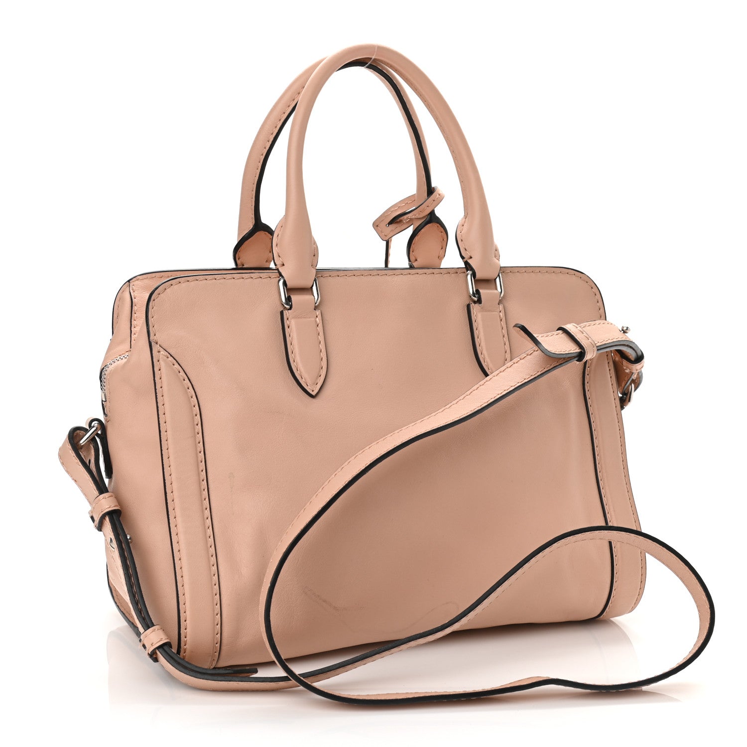 Alexander McQueen Calfskin Small Skull Padlock Zip Around Tote Teint 3 of 11