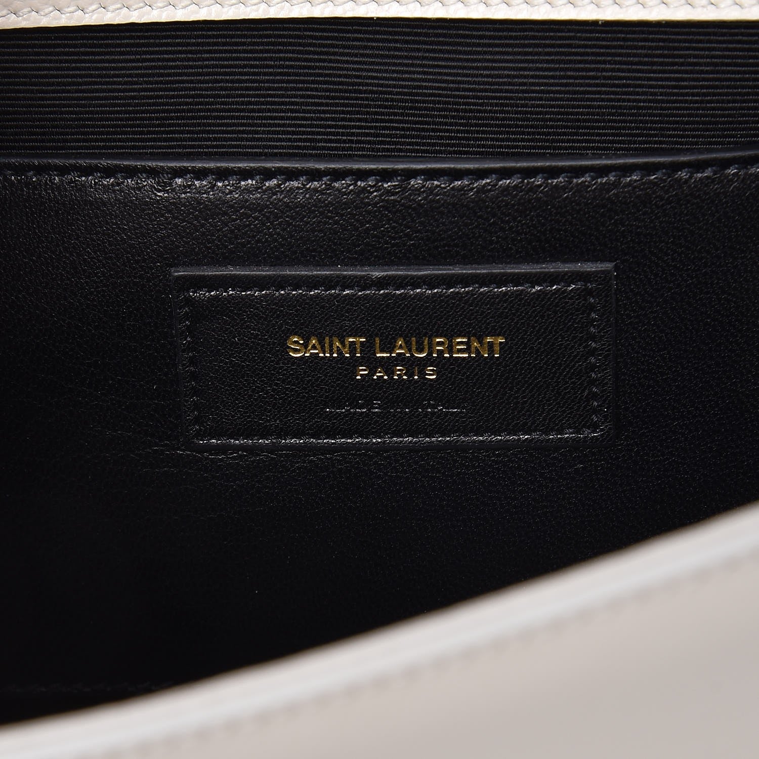 Saint Laurent Grain De Poudre Classic Monogram Cassandre Clutch Dove White 7 of 8