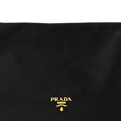 Prada Satin Pochette Bag Black 7 of 9