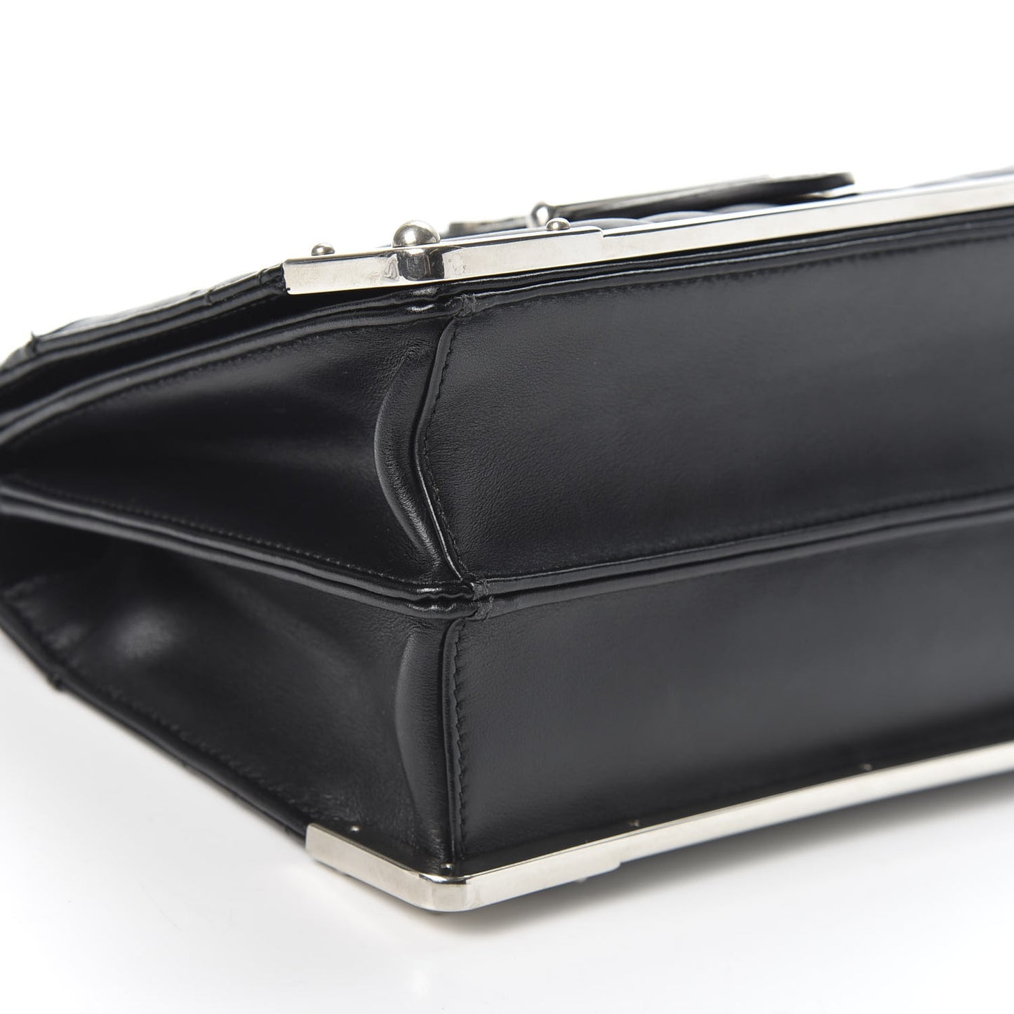 Soft Calfskin Impunture Diagramme Cahier Bag Black
