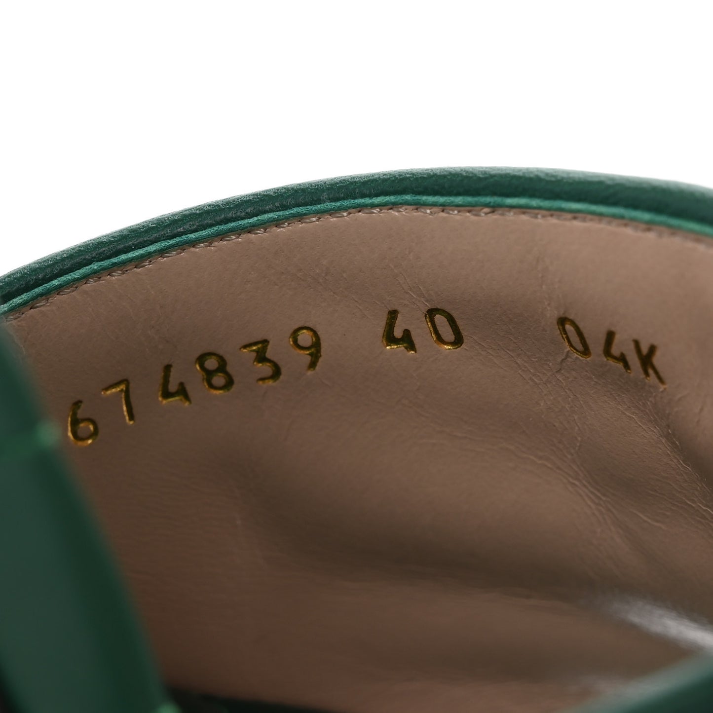 Nappa Matelasse GG Marmont 75mm Slide Sandals 40 Emerald