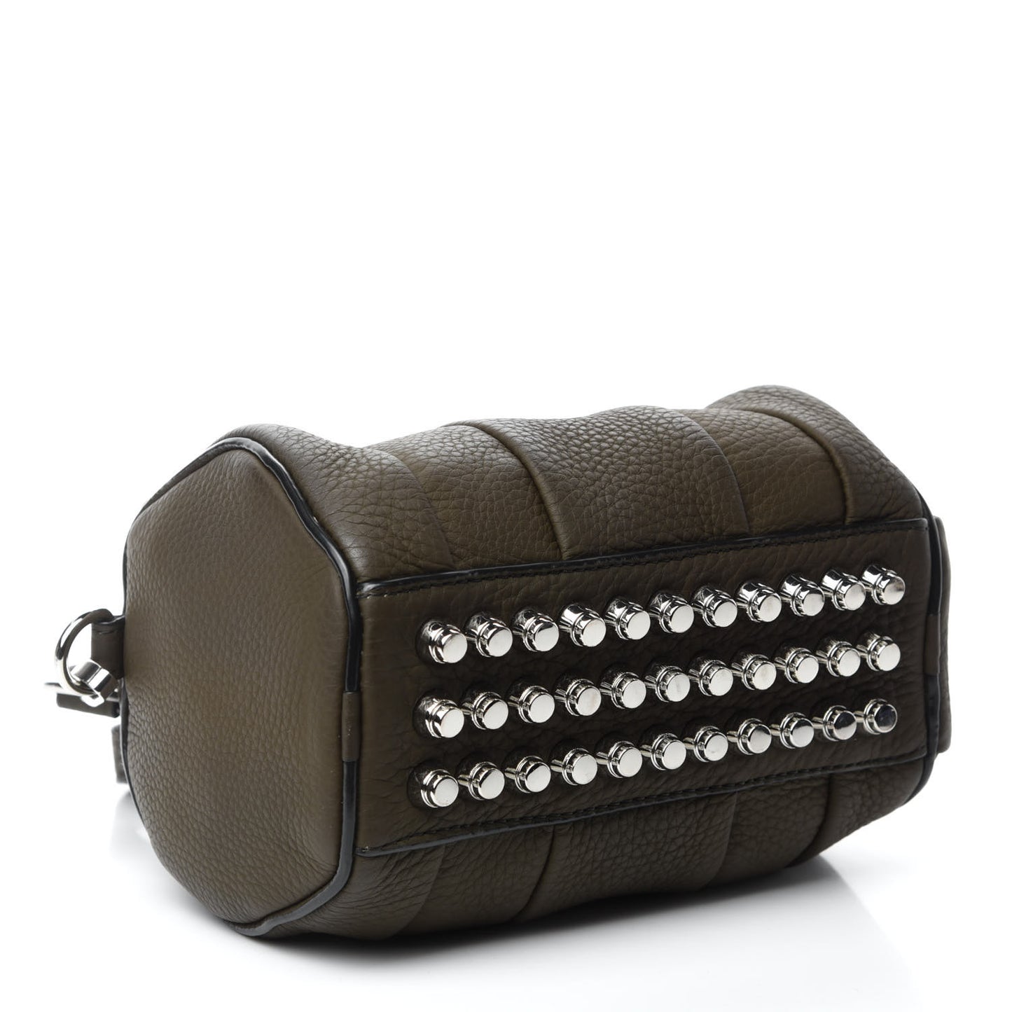 Pebbled Calfskin Mini Rockie Matte Khaki Green Rhodium Hardware