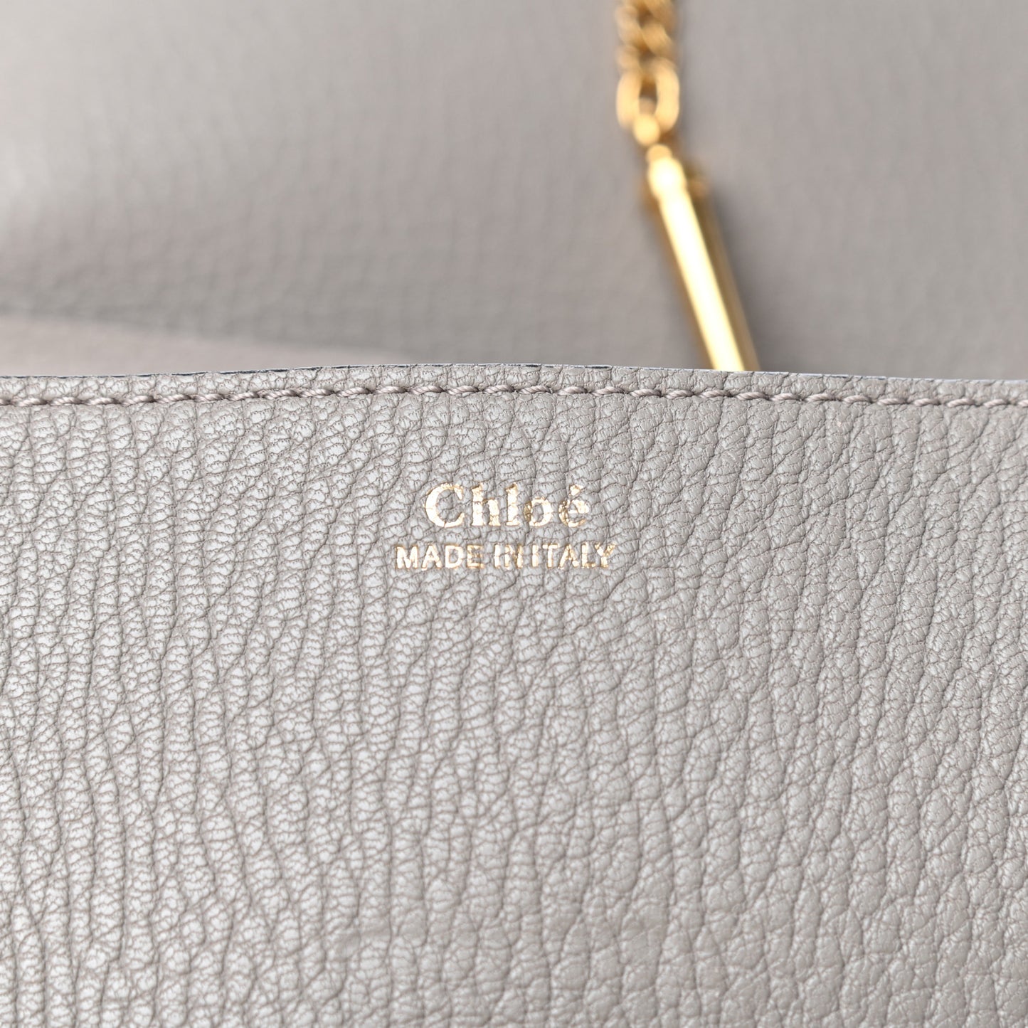 Grained Lambskin Drew Shoulder Bag Motty Grey