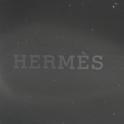 Hermes Moire Calfskin Suede Goatskin Womens Leopard Chypre Sandals 38 Gold Black 8 of 9