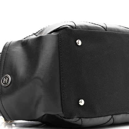 Chanel Coated Canvas Paris Biarritz Hobo Black 9 of 12