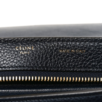 Celine Drummed Calfskin Suede Small Trapeze Midnight 5 of 8