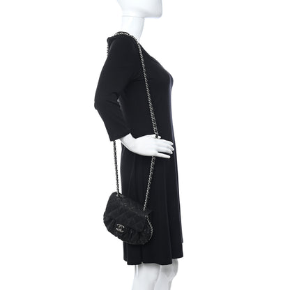 Chanel Washed Lambskin Quilted Medium Chain Around Flap Black 2 of 10