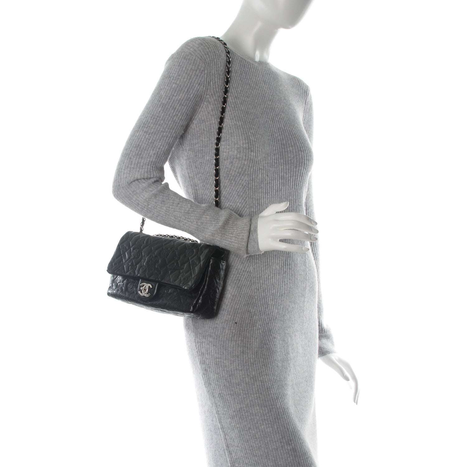 Chanel Calfskin Quilted Medium Lucky Symbols Flap Black 2 of 7