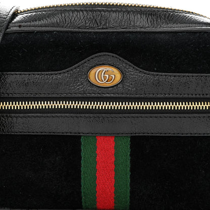 Gucci Suede Patent Web Mini Ophidia Shoulder Bag Black 11 of 14