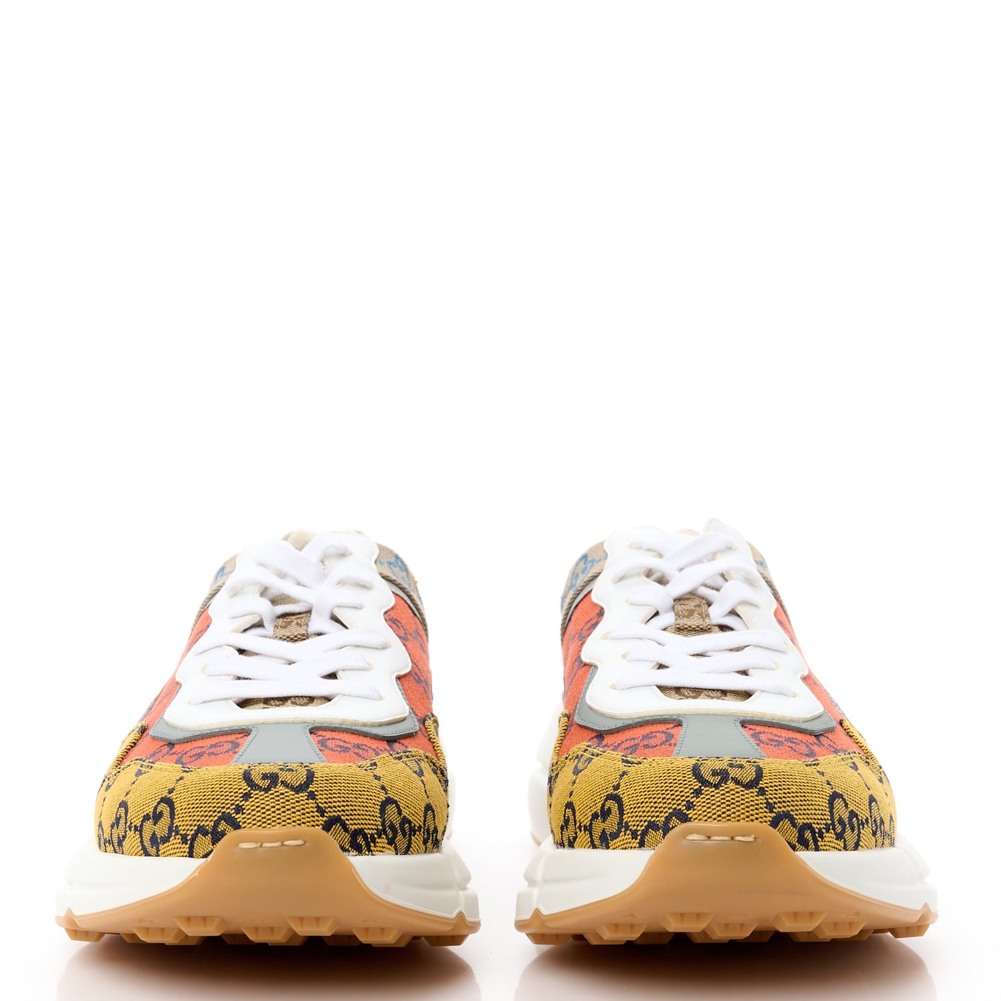Monogram Multicolor Demetra Womens Rhyton Sneakers 41 Yellow Blue Great White Tabasco