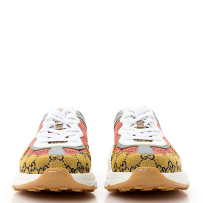 Gucci Monogram Multicolor Demetra Womens Rhyton Sneakers 41 Yellow Blue Great White Tabasco 2 of 8