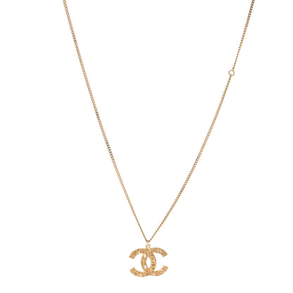 Chanel Tweed Effect CC Necklace Gold 1 of 6